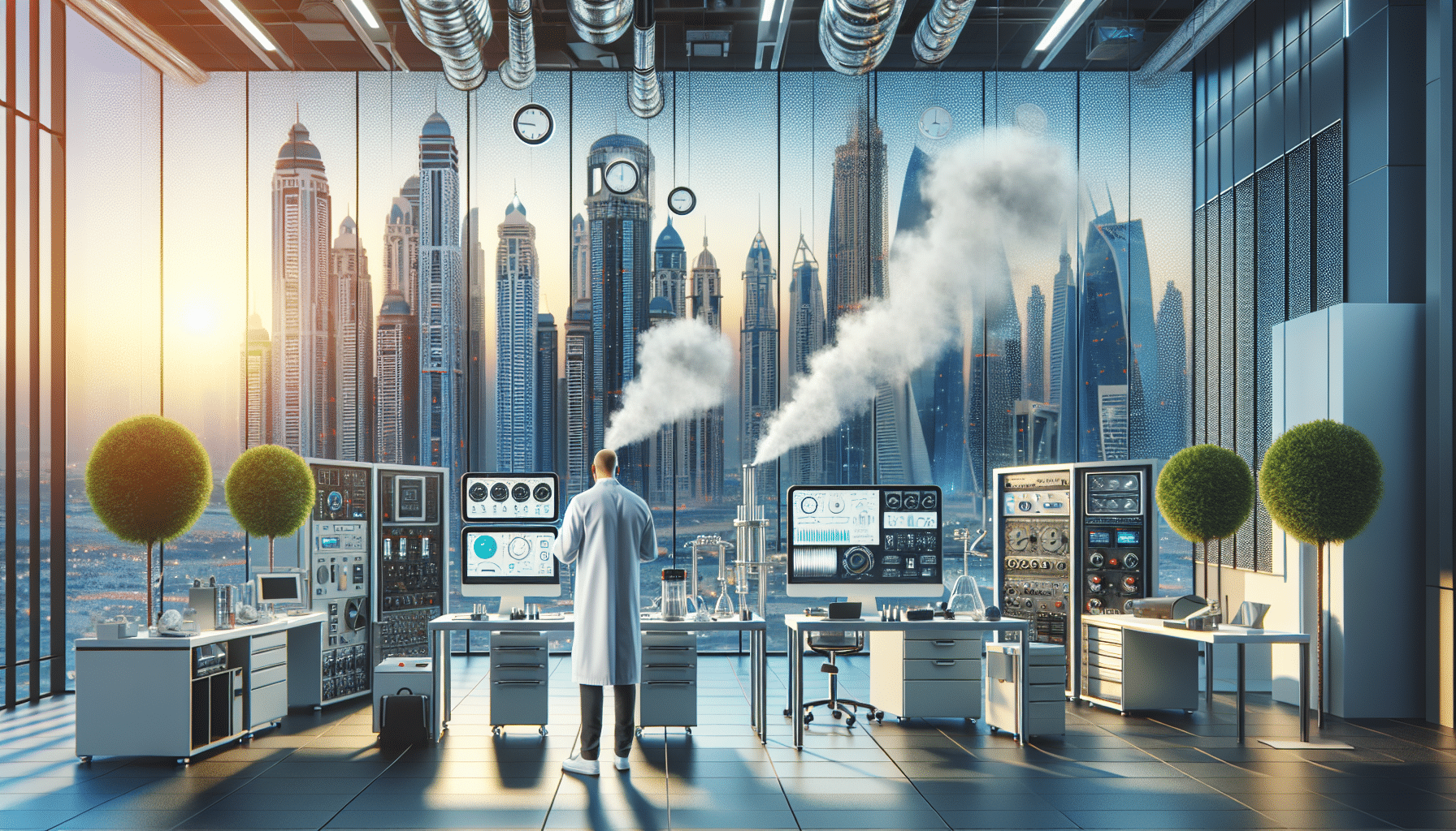 Indoor Air Quality Testing Protocols in Dubai Government Facilities - representative image of IAQ monitoring in a government office