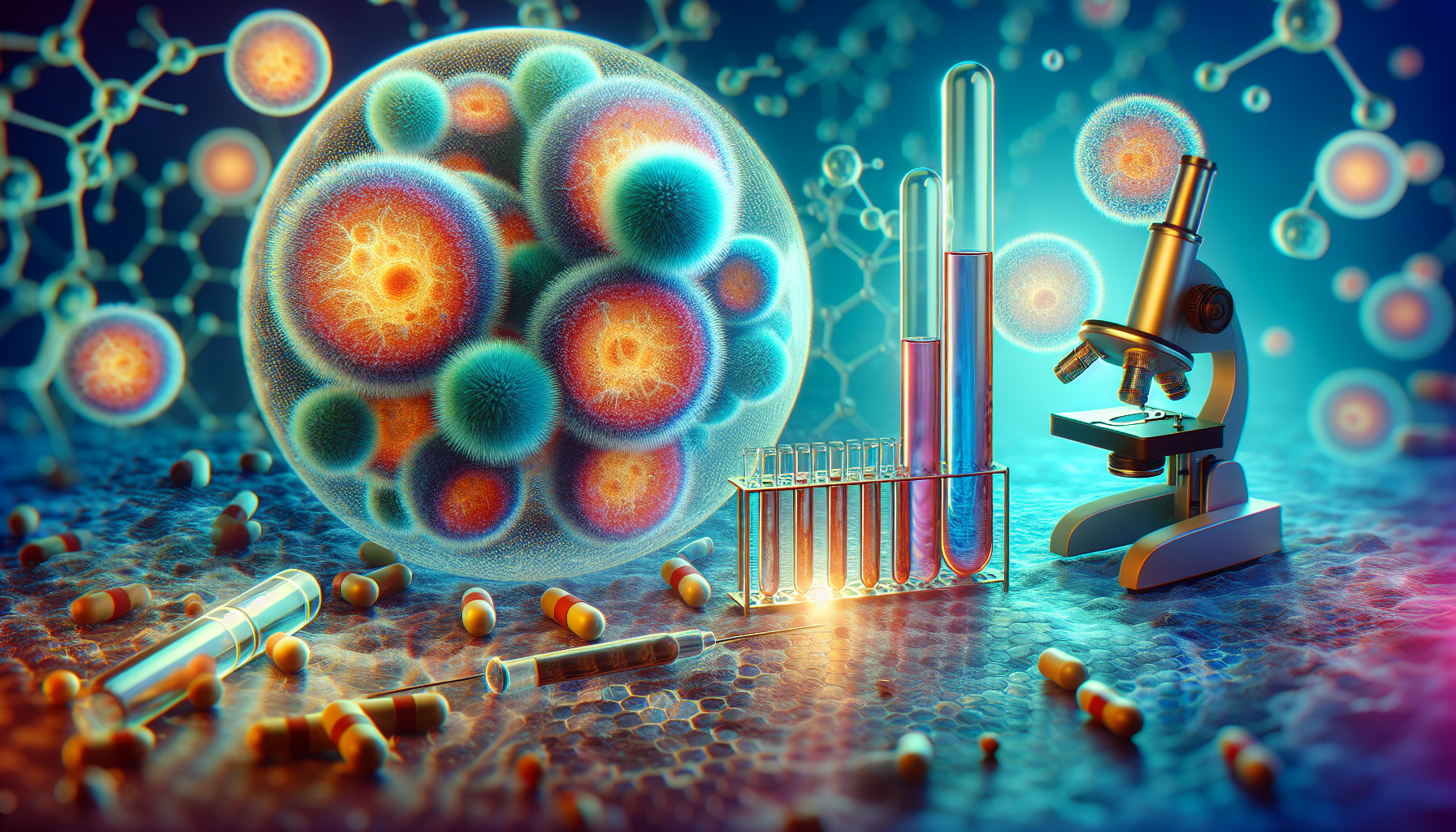 Close-up of mould growth on building plaster with overlaid labels showing common mycotoxin sources and affected materials; suitable for an article on mycotoxin risks and remediation.