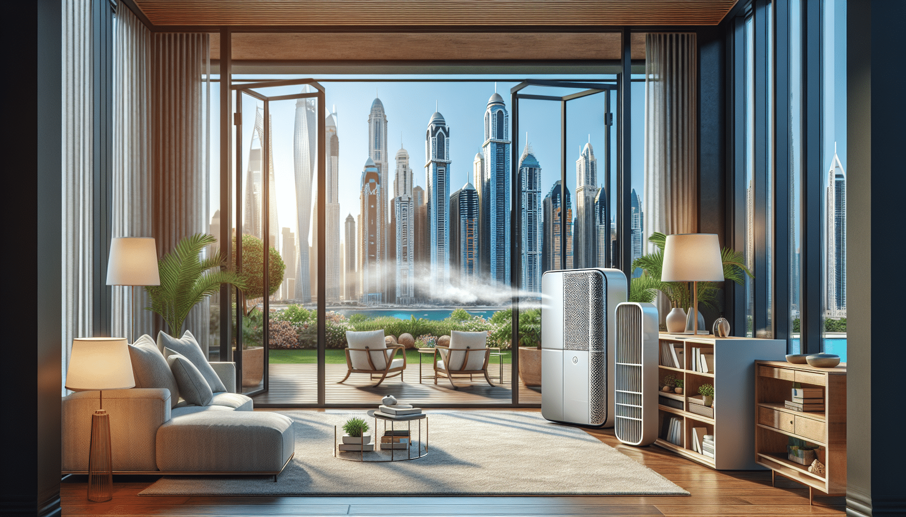"How to Explain Indoor Air Quality Risks to Dubai Homeowners - Visual guide showing dust and mold pollutants in UAE villa AC system"