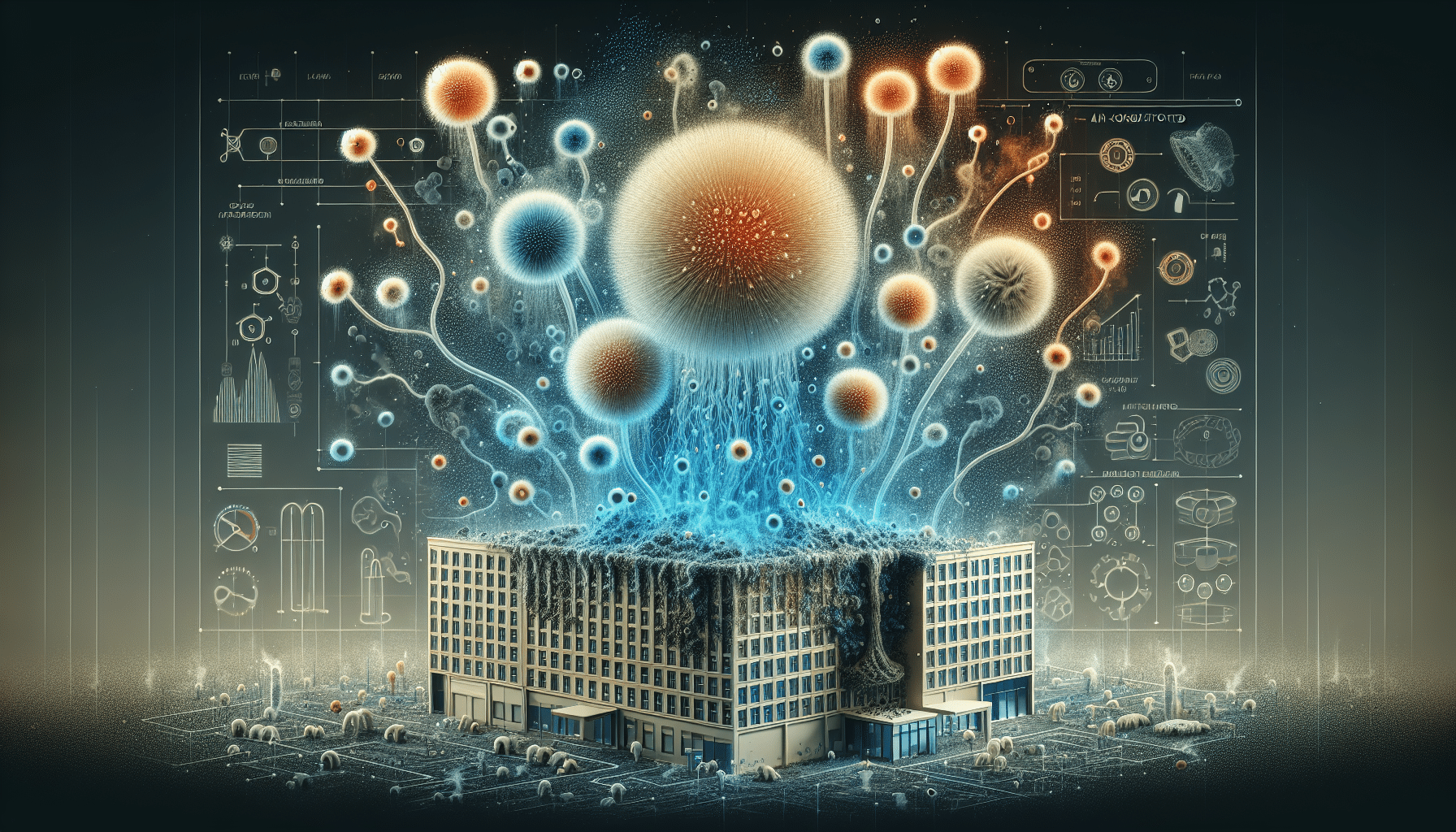 Hygrothermal Risks Causing Mold Growth in Air-Conditioned Buildings - Thermal image of cold bridge condensation in Dubai villa wall (98 chars)