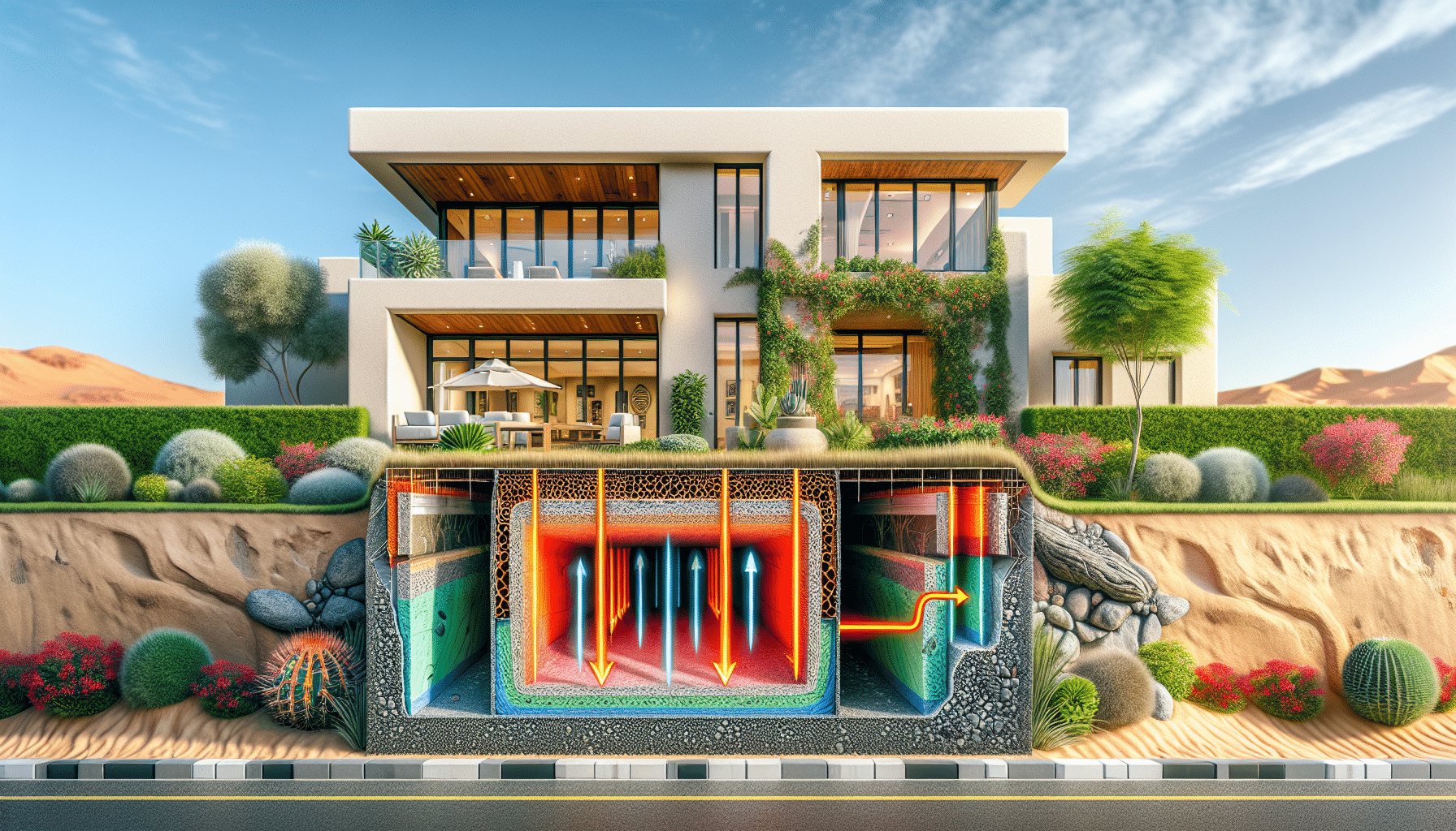 How Thermal Bridging Causes Hidden Mold in Dubai Villas - Infrared thermal image showing cold spots at wall-floor junctions in a typical UAE villa with condensation buildup
