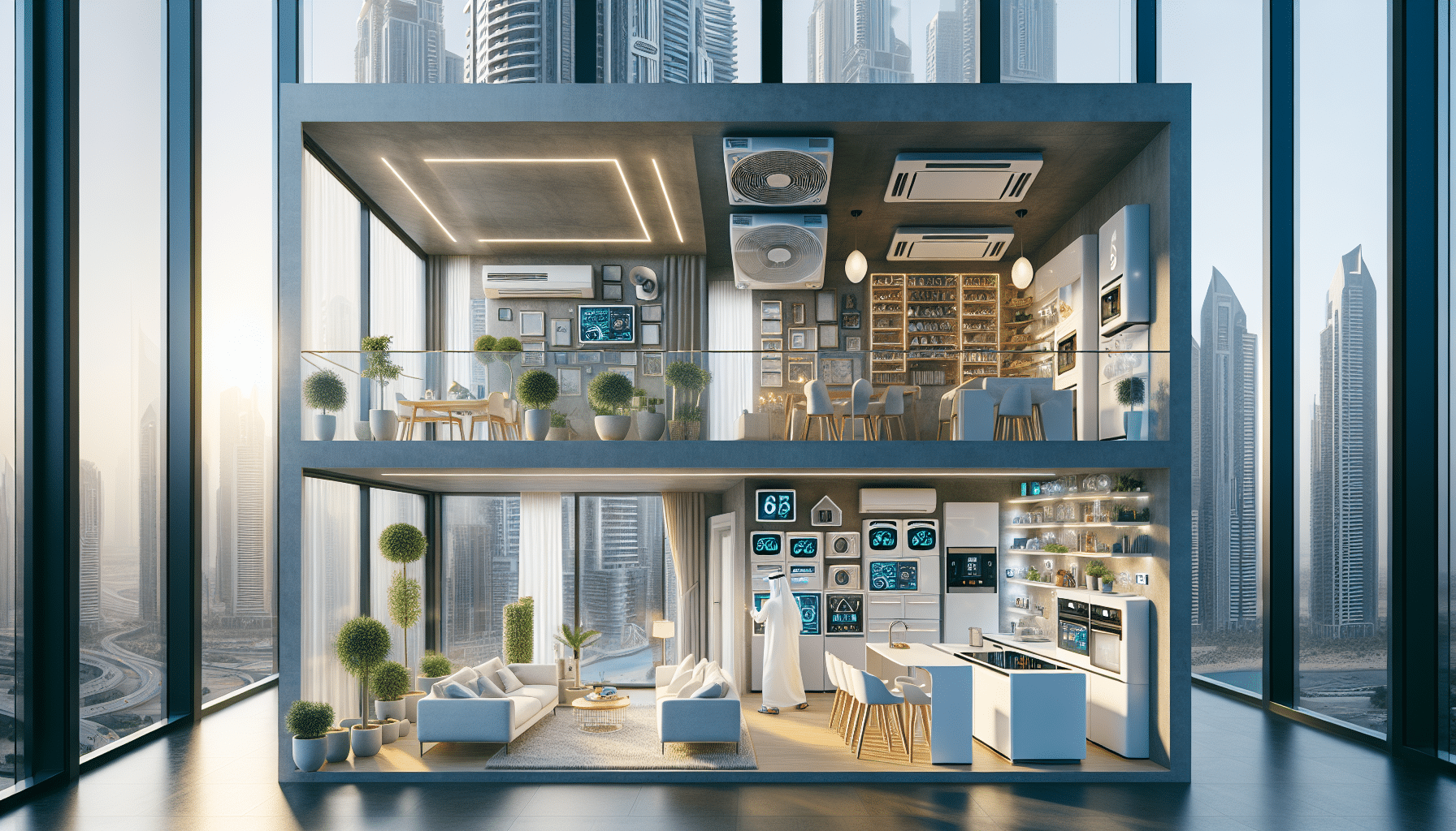 How to Install Home Air Quality Monitors in UAE High-Rises - Step-by-step sensor placement in modern Dubai tower living room (112 chars)