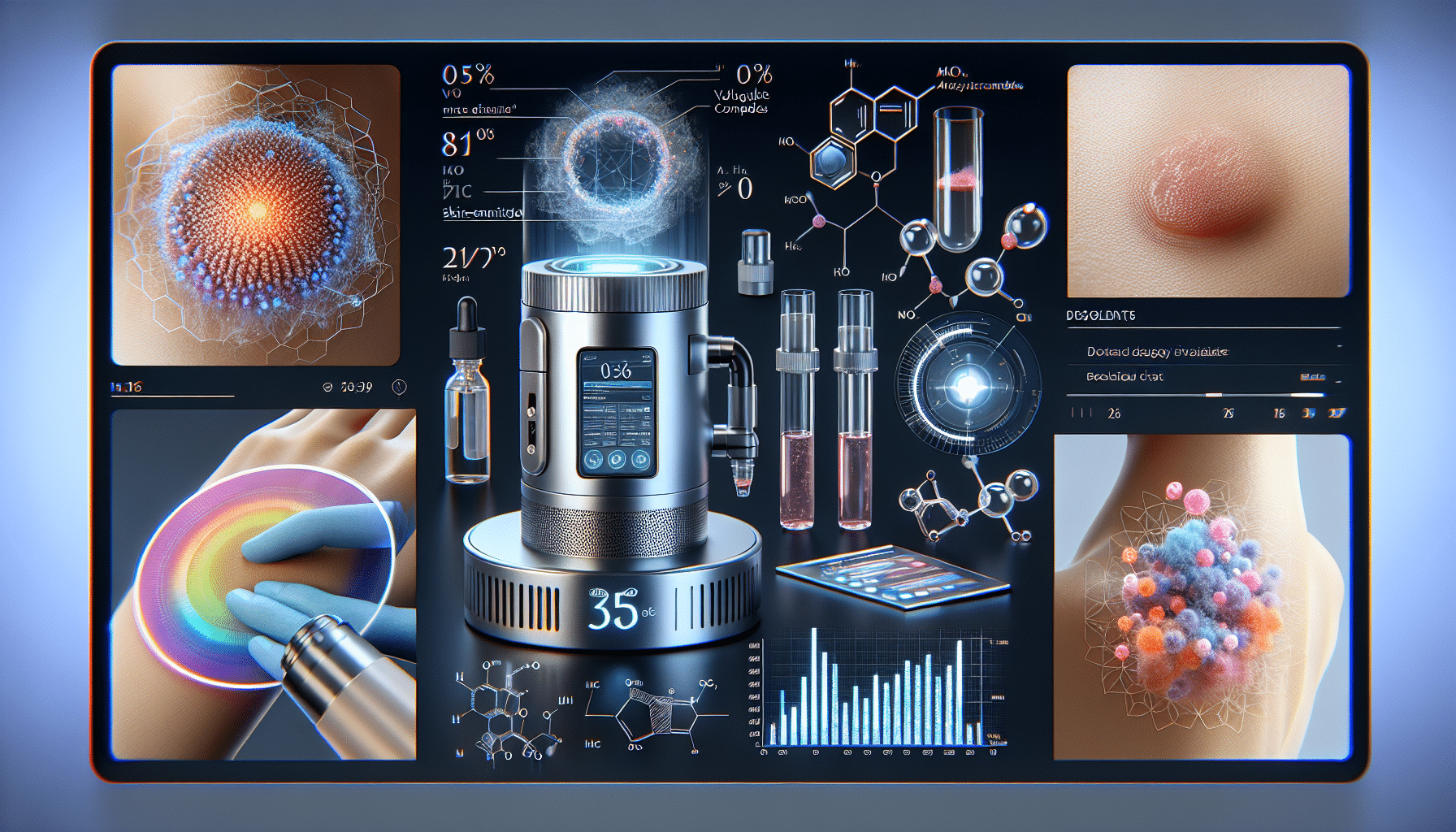 How VOC Analysis Devices Detect Skin-Emitted Compounds - Close-up of wearable sensor hovering over skin in Dubai villa setting (98 characters)