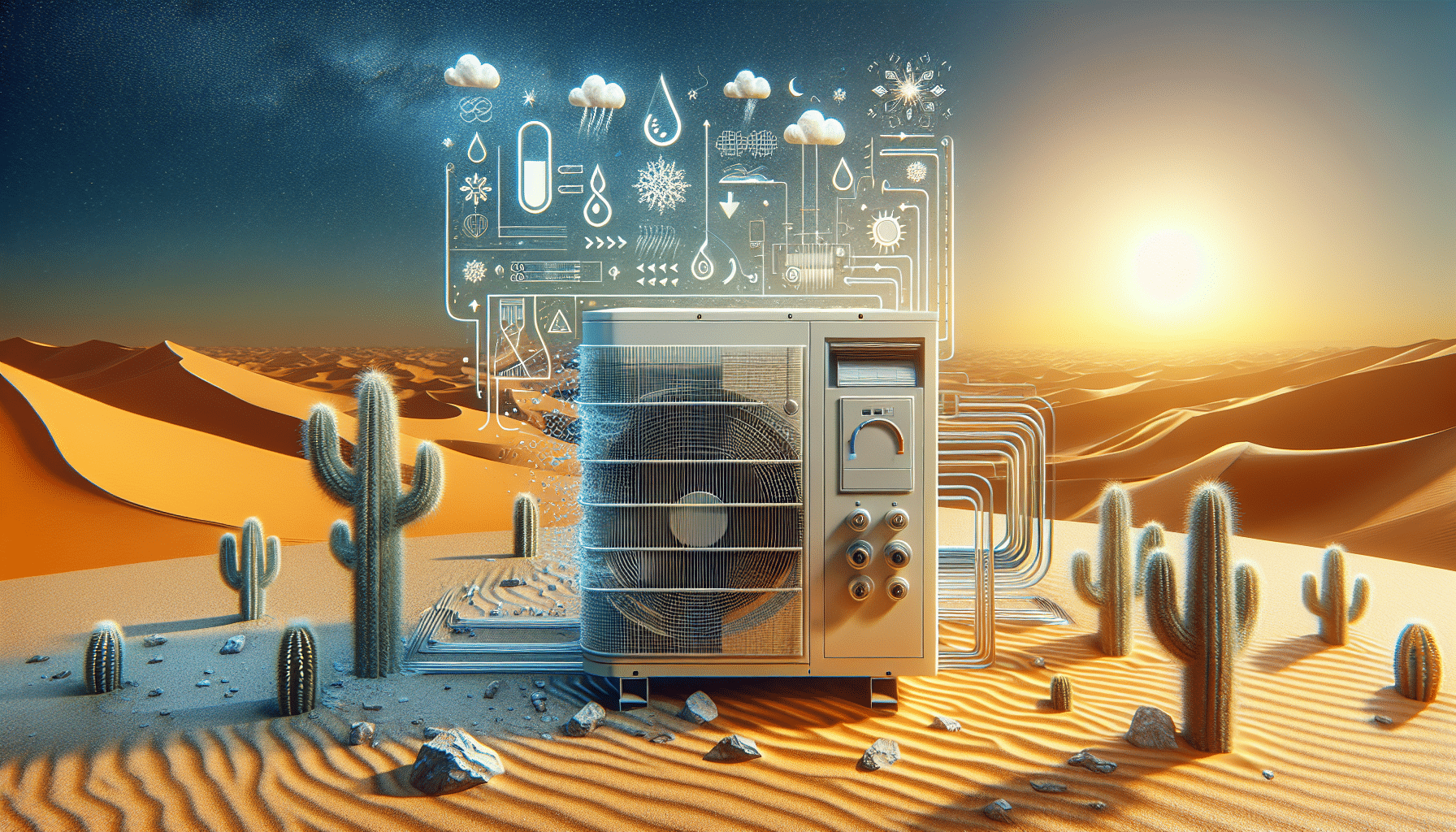 Humidity Control and Condensation Prevention in Desert Climate Air-Conditioning Systems - Thermal image of condensation on Dubai villa wall (98 chars)