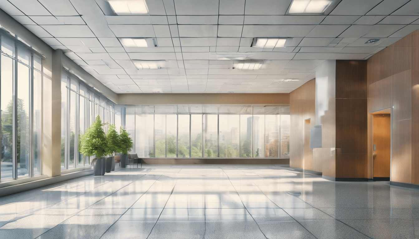 Indoor Air Quality in Commercial and Institutional Buildings - Professional team conducting IAQ assessment in Dubai office with sensors and reports (98 characters)