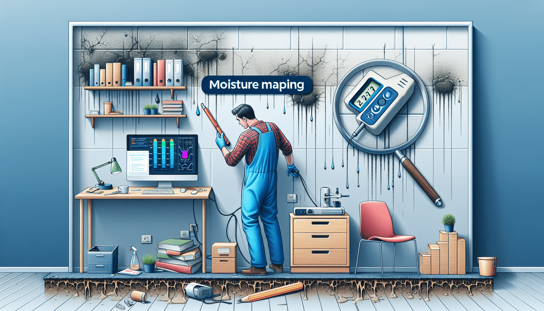 Why Do I Need Moisture Mapping? - Expert thermal map revealing hidden moisture in UAE villa walls and floors, preventing mold growth.