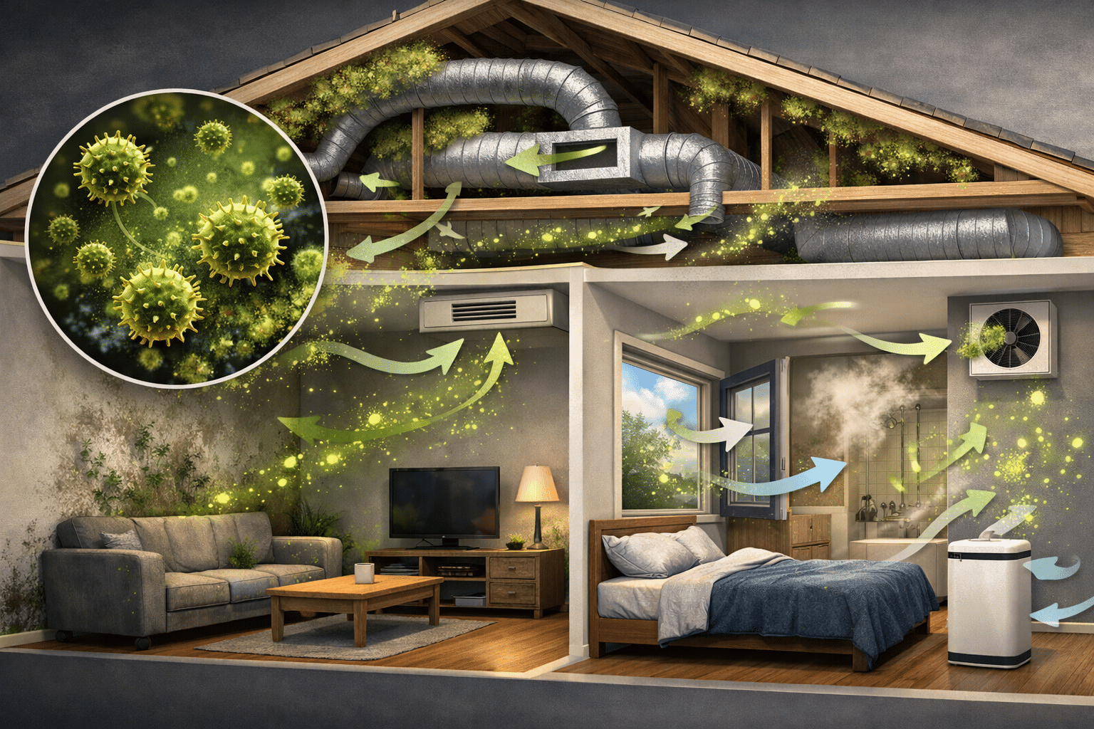 through air in homes