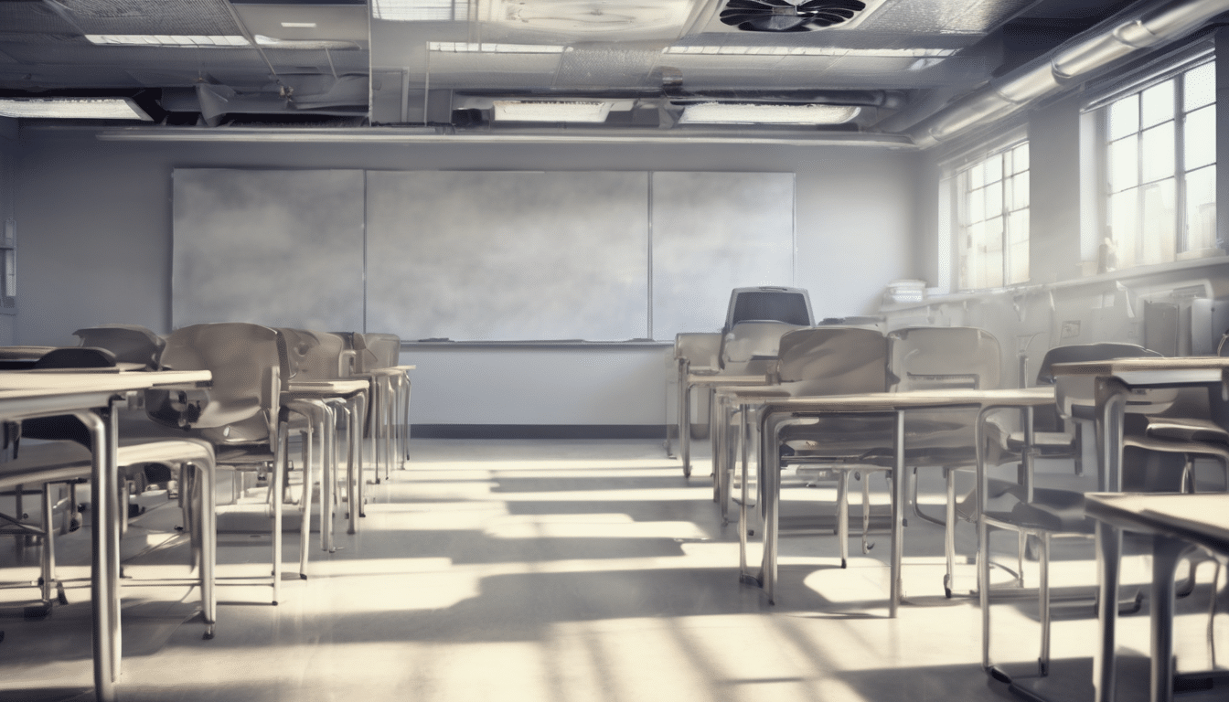 HVAC Systems Impact on Classroom Air Quality - Dubai school ventilation assessment showing air flow patterns