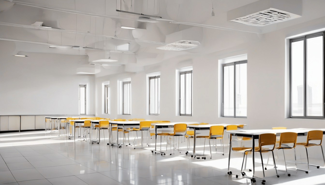 Indoor Air Quality Standards for Dubai Schools - classroom air monitoring system showing optimal parameters
