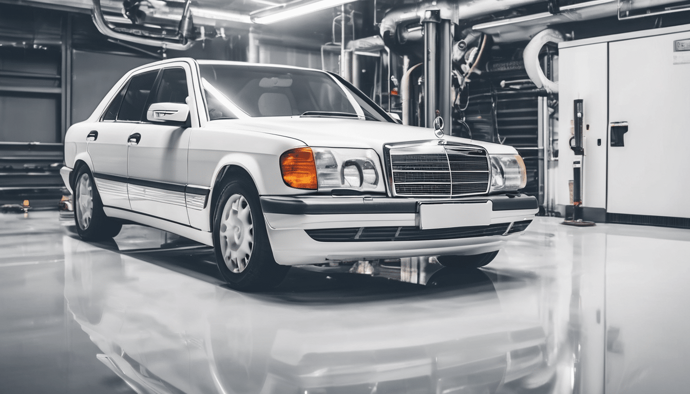 Mercedes AC Mold Inspection and Removal Process - technician performing diagnostic testing on luxury vehicle climate control system