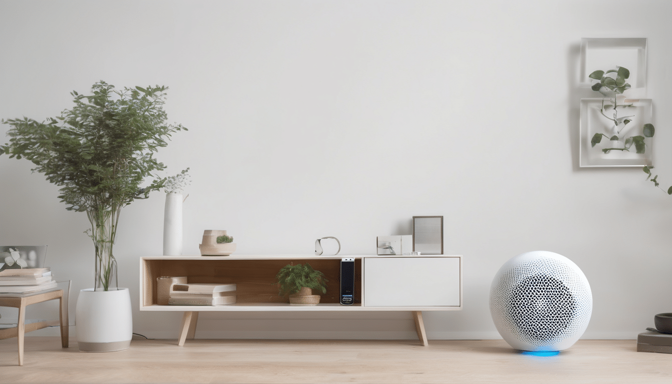 Smart Home Integration for Air Quality Monitoring - Dubai villa installation showing connected sensors and control systems