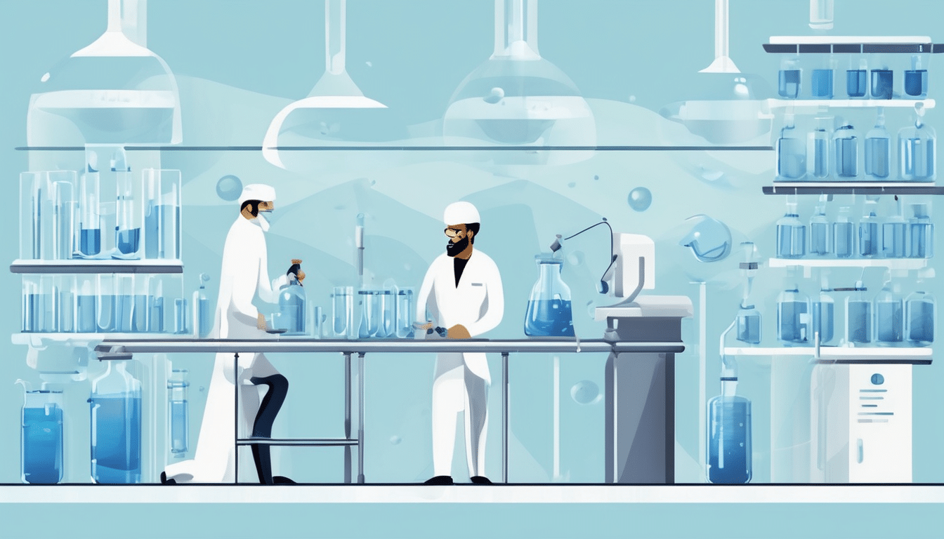 Water Quality Laboratory Jobs in Abu Dhabi - scientist analysing water samples in UAE laboratory