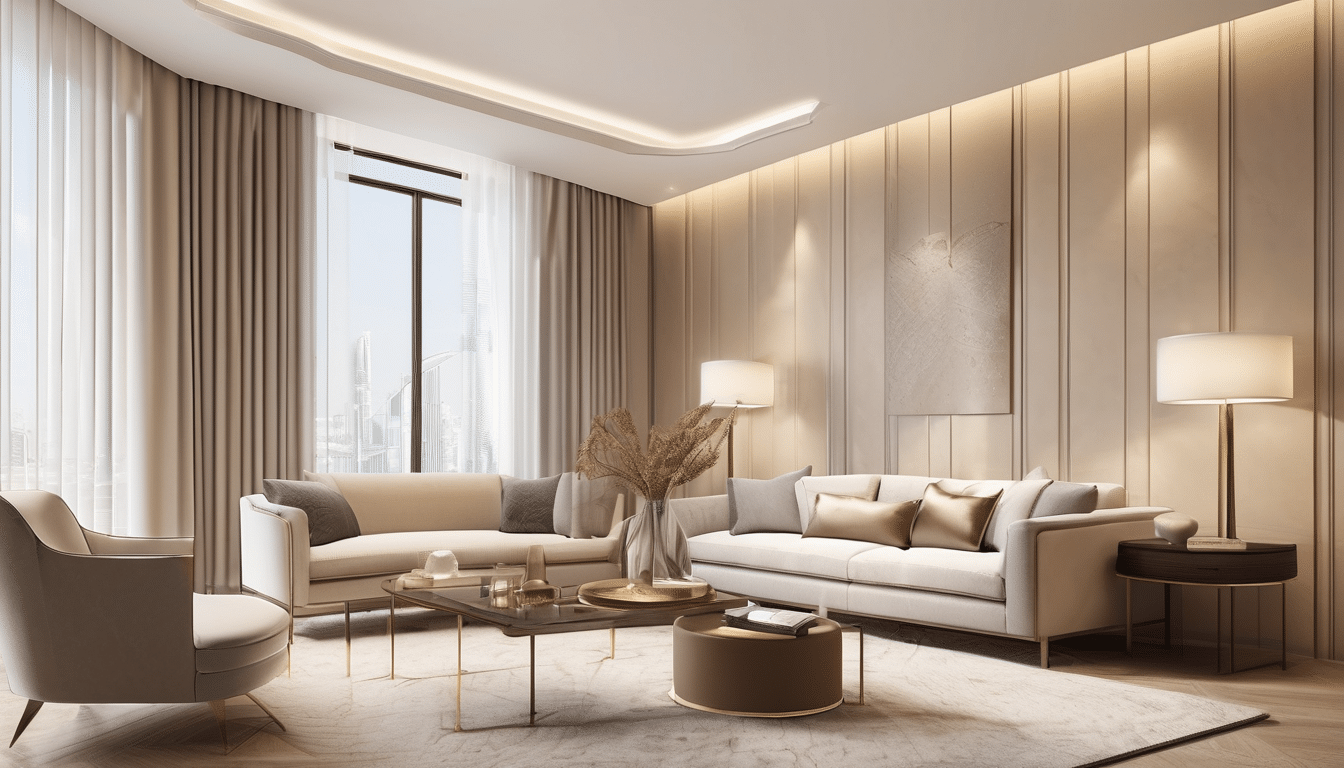 Formaldehyde Sources in Dubai Homes and Offices - IAQ technician conducting active air sampling in a newly furnished Dubai apartment with MDF cabinetry